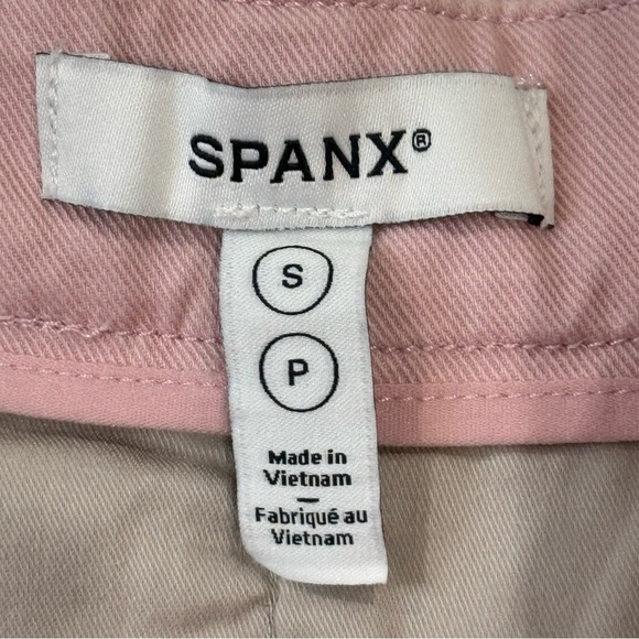 Spanx Supersmooth Stretch Twill Shorts Pink Small High Rise Preppy Chic Spring - Picture 6 of 11